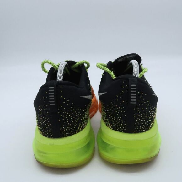 Nike Flyknit Air Max Sneakers Men's Size 10.5 - Rare Black/Atomic Orange/Volt - Picture 8 of 9